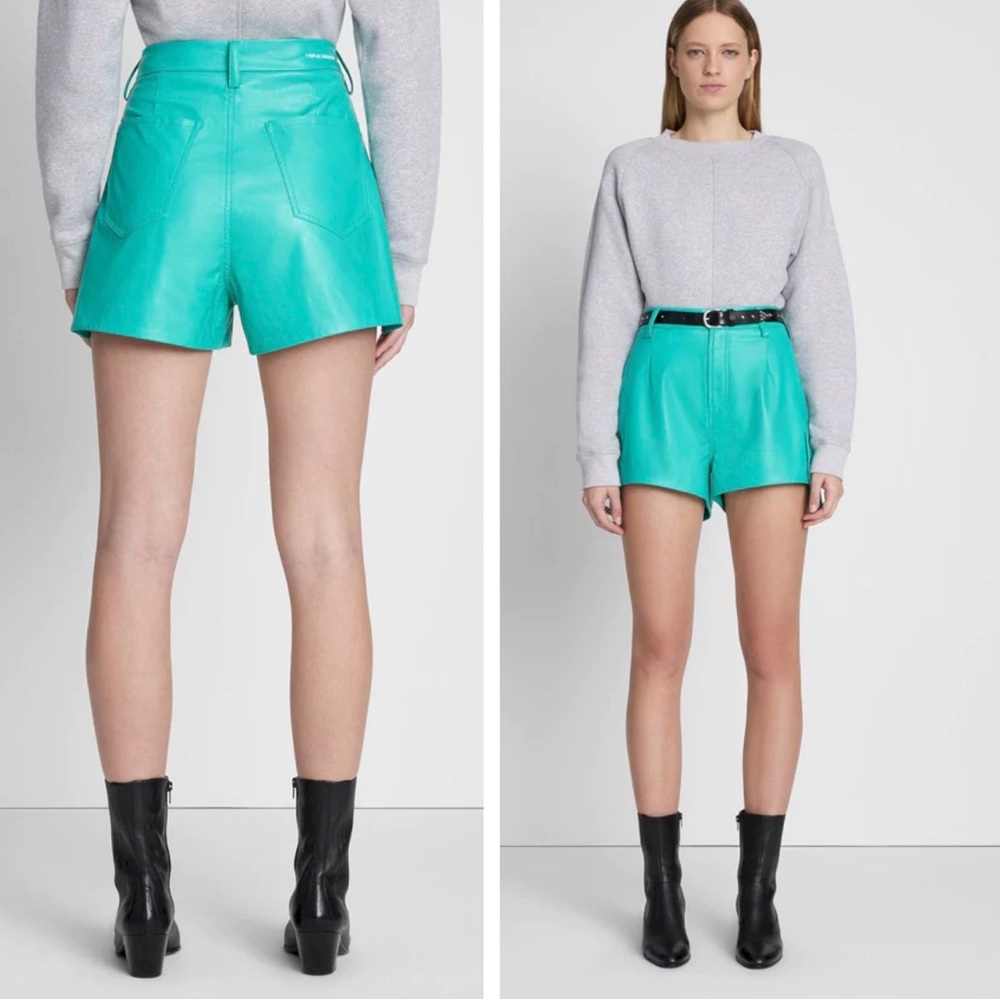 7 For All Mankind High Waist Teal Shorts